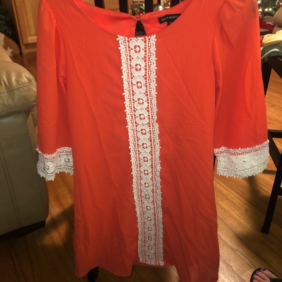 Orange and white dress - Picture 1 of 4